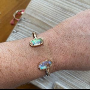 Elton KS bracelet rose gold and dichroic glass